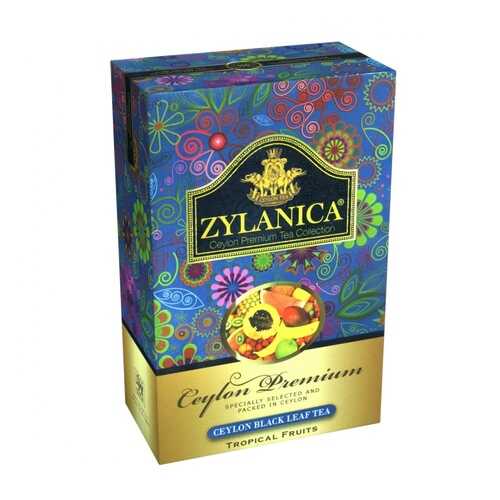 Чай Zylanica Ceylon Premium Tropical Fruits черный листовой с кусочками фруктов 100 г в ВкусВилл