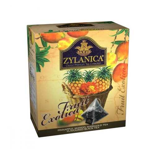 Чай Zylanica Fruit Exotica черный с ананасом манго лепестками календулы 20 пирамидок в ВкусВилл