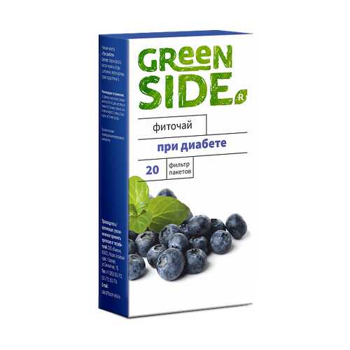 Фиточай Green Side при диабете 2 г 20 фильтр-пакетов в ВкусВилл