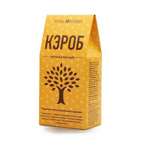 Кэроб Royal Forest необжаренный 200 г в ВкусВилл