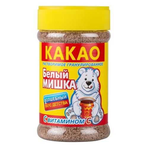 Какао Белый мишка растворимое гранулированное с витамином C 375 г в ВкусВилл