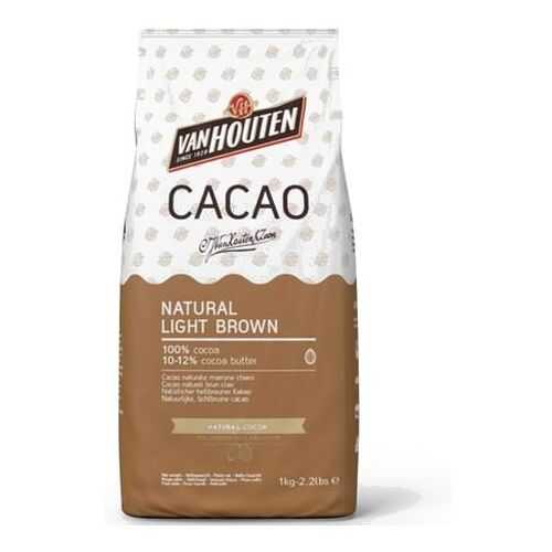 Какао порошок Van Houten 100% natural light brown 1 кг в ВкусВилл