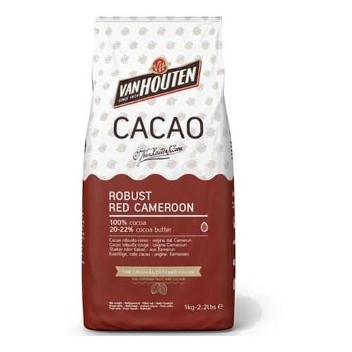 Какао порошок Van Houten 100% robust red cameroon 20-22% 1 кг в ВкусВилл