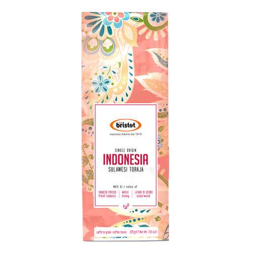 Кофе Bristot Indonesia Toraja в зернах 225 г в ВкусВилл