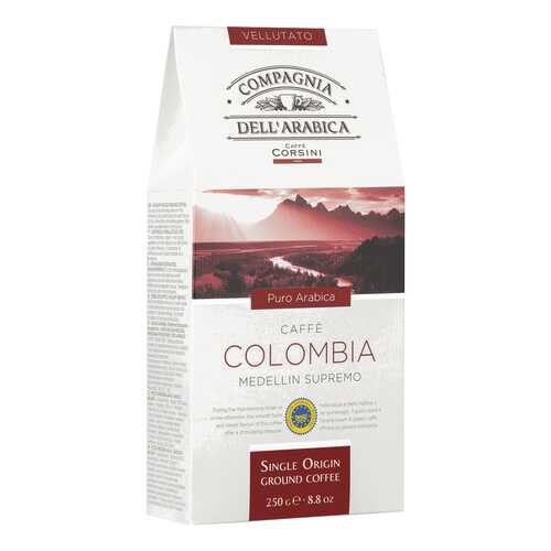 Кофе Dell Arabica Puro Arabica Colombia Medellin Supremo 250г карт/пачка молотый в ВкусВилл