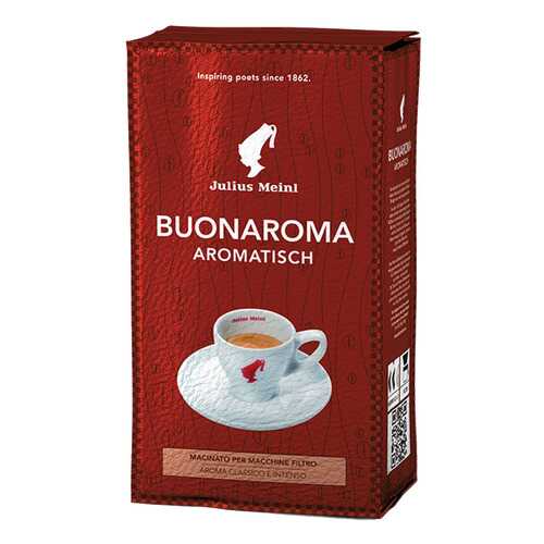 Кофе Julius Meinl buonaroma aromatisch натуральный жареный молотый 250 г в ВкусВилл