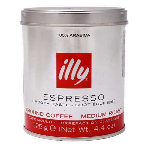 Кофе молотый ILLY caffe espresso 125 г в ВкусВилл