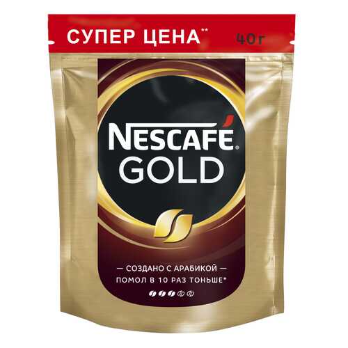 Кофе растворимый Nescafe gold пакет 40 г в ВкусВилл