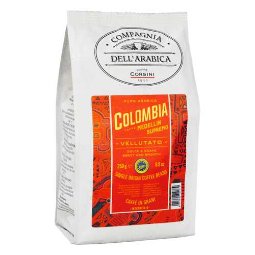 Кофе в зернах Compagnia Dell Arabica Colombia Medellin Supremo 250г в ВкусВилл