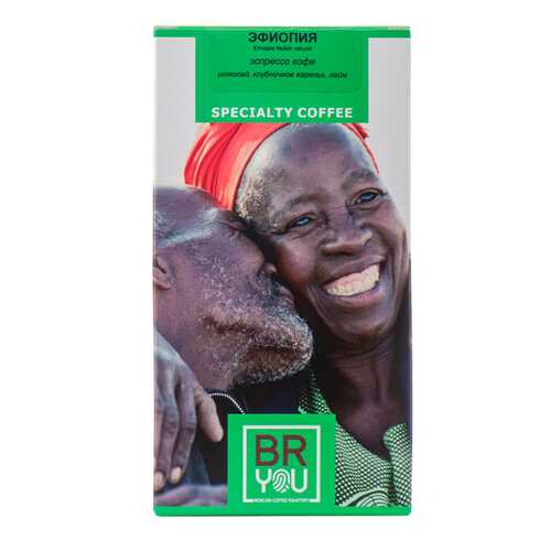 Кофе жареный в зернах BRYOU Эфиопия фильтр 200 г Эфиопия в ВкусВилл
