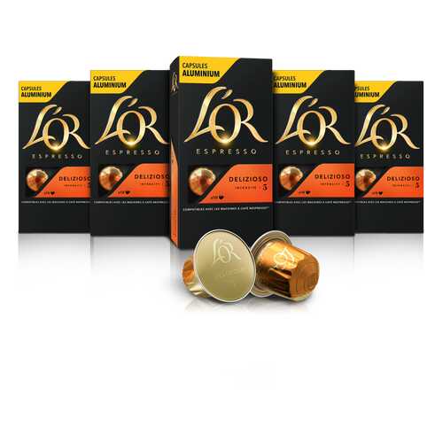 Набор кофе в капсулах L’OR Espresso Delizioso 10 упаковок в ВкусВилл