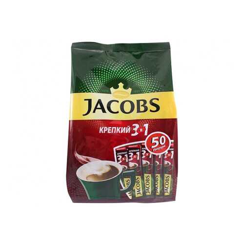 Напиток Jacobs крепкий 3в1 кофейный растворимый в пакетиках 50*12 г в ВкусВилл