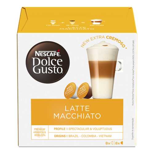 NESCAFE Dolce Gusto Латте Макиато, кофе в капсулах, 16 капсул в ВкусВилл