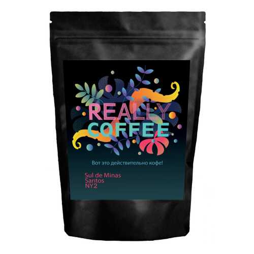 Свежеобжаренный кофе Really Coffee в зернах Бразилия Сантос Sul de Minas 1000 г в ВкусВилл