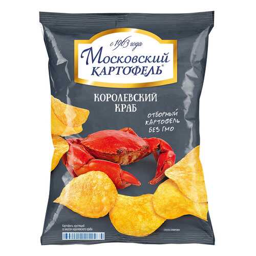 Чипсы картофельные Московский картофель королевский краб 150 г в ВкусВилл