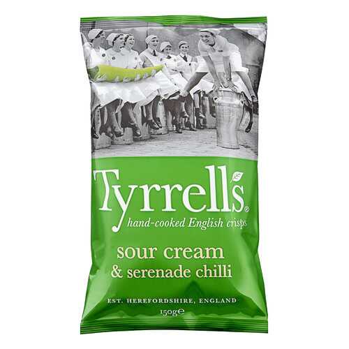 Чипсы картофельные TYRRELLS со вкусом сметаны и острого стручкового перца 150г в ВкусВилл