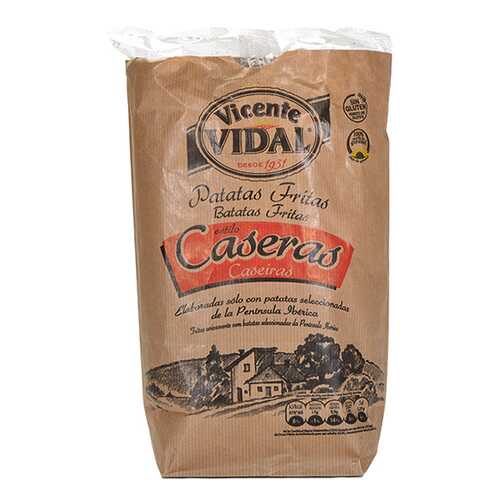 Чипсы картофельные Vicente Vidal Caseras натуральные с солью 140 г в ВкусВилл
