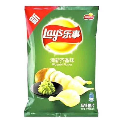 Чипсы «Lay’s» со вкусом васаби, 70гр. в ВкусВилл