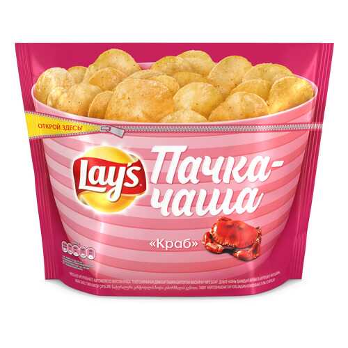 Картофельные чипсы Lays краб 240 г в ВкусВилл