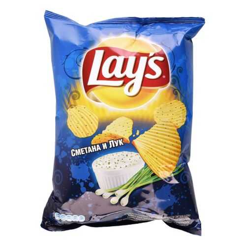 Картофельные чипсы Lays сметана и лук 150 г в ВкусВилл