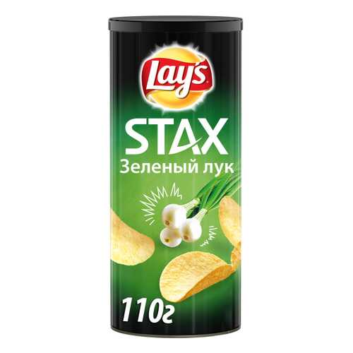 Картофельные чипсы Lays stax зеленый лук 110 г в ВкусВилл
