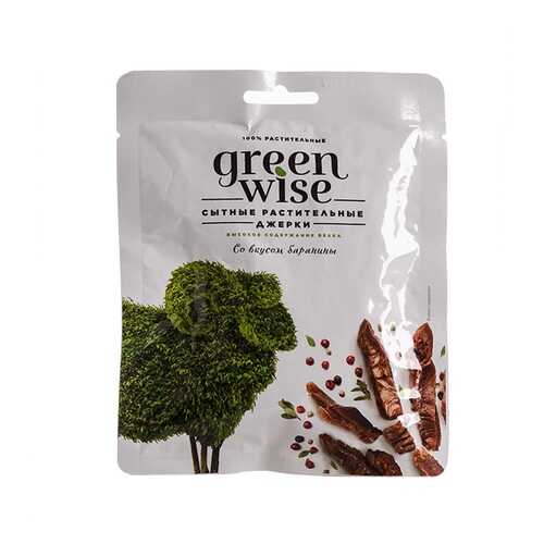 Растительные джерки вяленые Greenwise вкус Баранина 36г Россия в ВкусВилл
