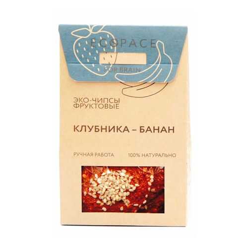Эко-чипсы фруктовые For Brain клубника-банан 40 г в ВкусВилл