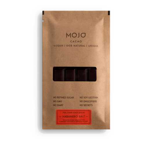 Горький шоколад 70% Mojo Cacao с перцем Habanero и морской солью habanero salt в ВкусВилл
