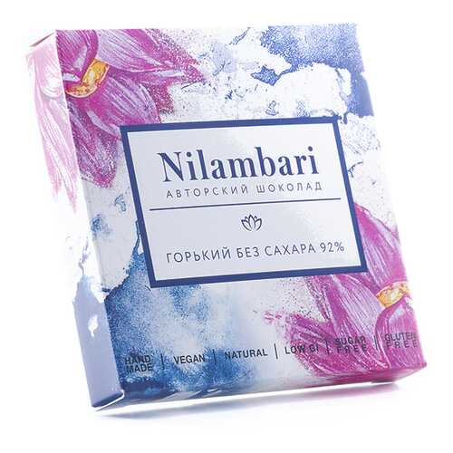 Шоколад горький Nilambari без сахара 92% 65 г в ВкусВилл