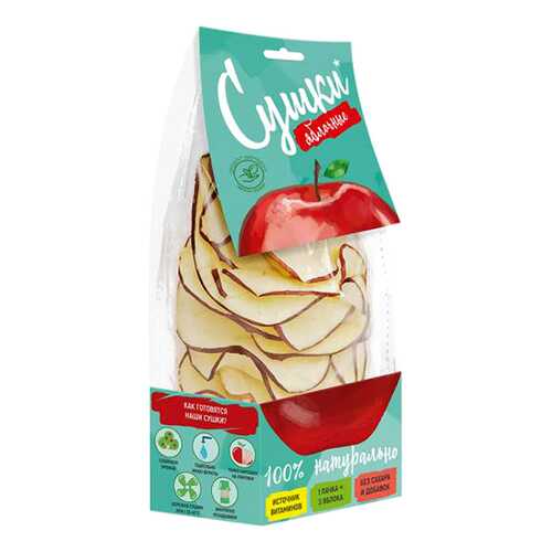 Чипсы фруктовые Биопродукты сушки из красного яблока 30 г в ВкусВилл