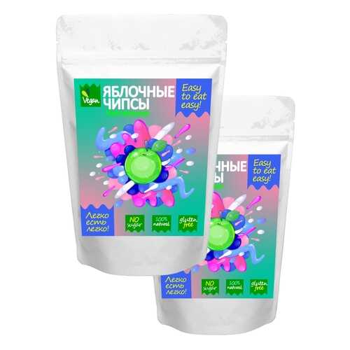Чипсы фруктовые Easy to eat easy натуральные кисленькие яблочные 2 шт 60 г в ВкусВилл