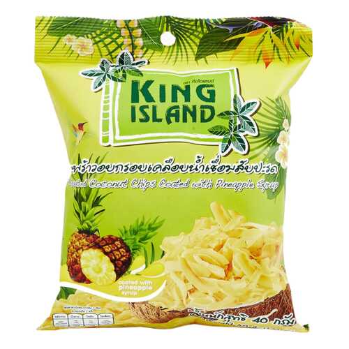 Кокосовые чипсы King Island с ананасом 40 г в ВкусВилл