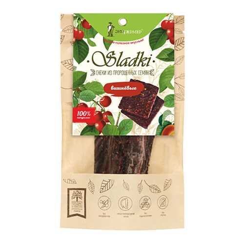 Снеки из пророщенных семян Экофермер вишневые в ВкусВилл