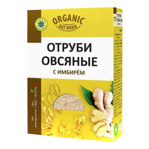 Отруби Компас Здоровья овсяные с имбирем 200 г в ВкусВилл