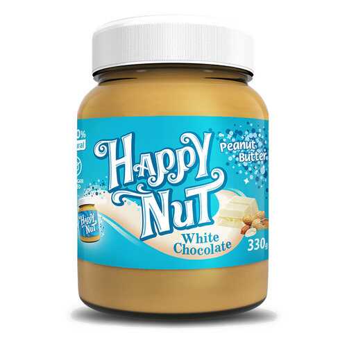 Арахисовая паста Happy Life Happy Nut с белым шоколадом 330 г в ВкусВилл