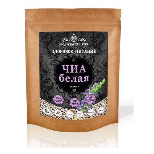Чиа белая, семена, 200 гр, Продукты XXII века в ВкусВилл