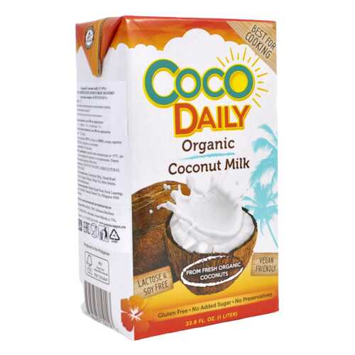 Молоко кокосовое Coco Daily органическое жирность 17-19% 1 л в ВкусВилл