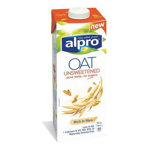 Напиток овсяный Alpro без сахара обогащенный кальцием и витаминами 1л Бельгия в ВкусВилл