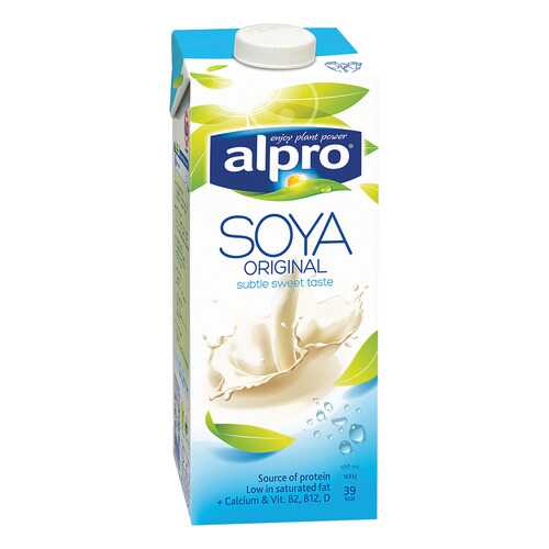Напиток соевый Alpro обогащенный кальцием и витаминами с кальцием 1 л в ВкусВилл