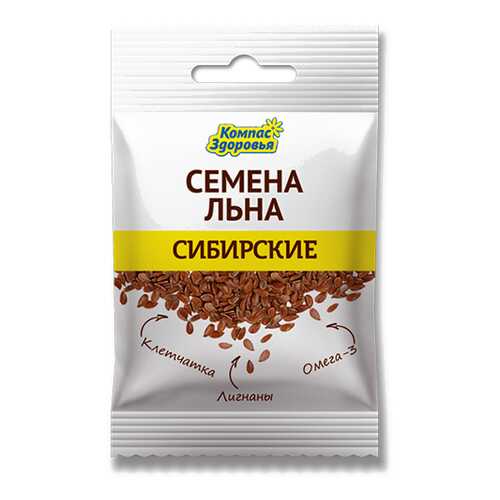 Семена льна Сибирские Компас здоровья 40 г в ВкусВилл