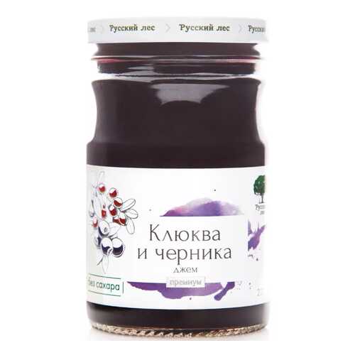Джем Русский лес клюква и черника премиум 220 г в ВкусВилл