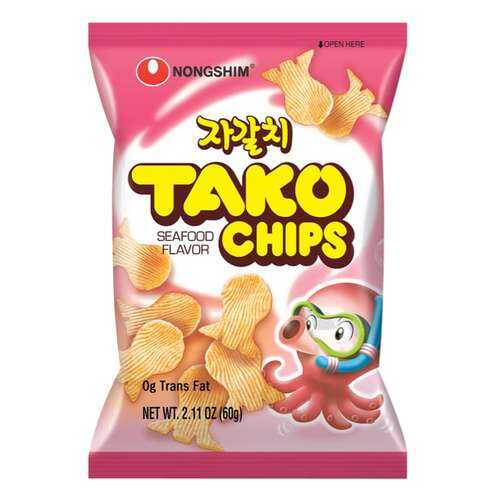 Чипсы Nongshim тако с морепродуктами 60 г в ВкусВилл