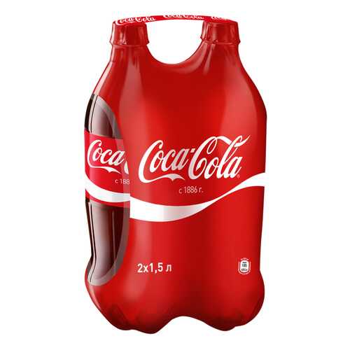 Напиток Coca-Cola сильногазированный 1.5 л 2 штуки в упаковке в ВкусВилл