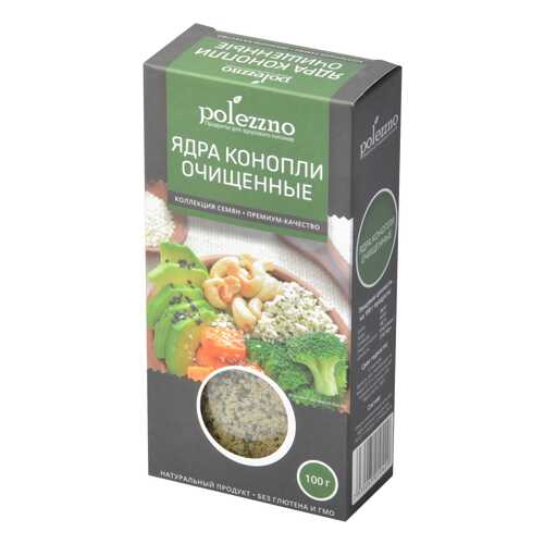 Ядра конопли Polezzno очищенные 100 г в ВкусВилл