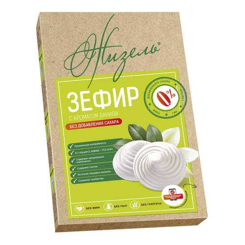 Зефир Жизель без сахара с ароматом ванили 160 г в ВкусВилл