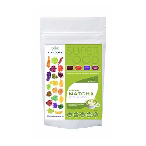Зеленый матча Pattra Organic японский высокогорный чай сорт wakaki-hi 50 г в ВкусВилл