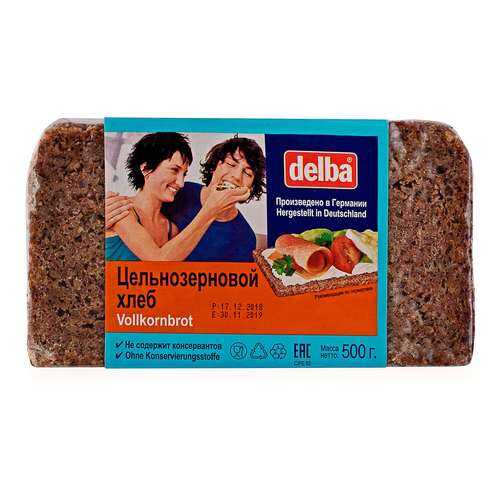 Хлеб Delba цельнозерновой, длинный брикет, 500 гр. в ВкусВилл