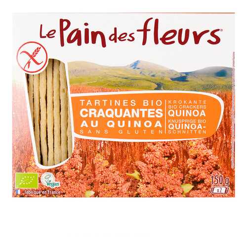 Хлебцы диетические из киноа Pain des fleurs 150 г в ВкусВилл