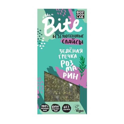 Хлебцы хрустящие Take a Bite слайсы из зеленой гречки с томатами и розмарином 100 г в ВкусВилл