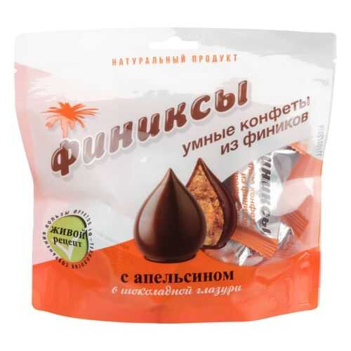 Конфеты из фиников Финиксы в шоколадной глазури с апельсином 180 г в ВкусВилл